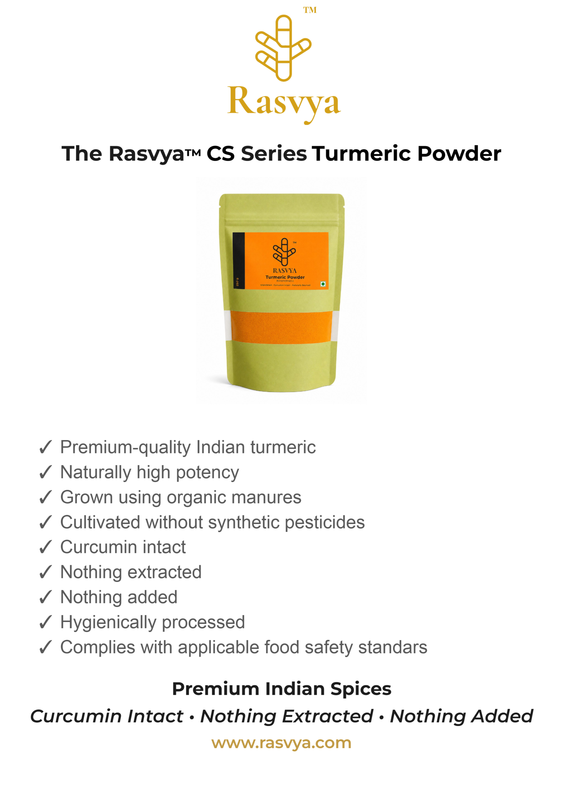 Rasvya™ Turmeric Powder CS 250g - Image 2